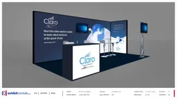 10x20 Inline booth design by Exhibit-Rentals